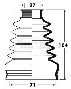 BORG & BECK Paljekumi, vetoakseli BCB2878